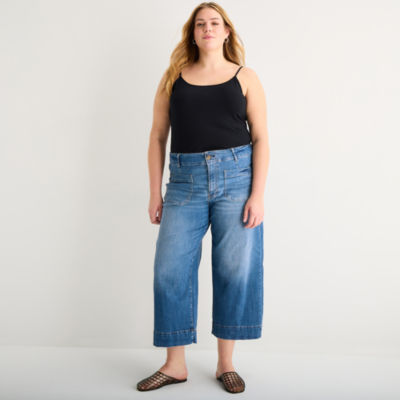 a.n.a Womens - Plus Highest Rise Cropped Jean