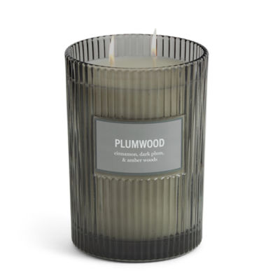 Martha Stewart 19oz Plumwood 2-Wick Scented Jar Candle