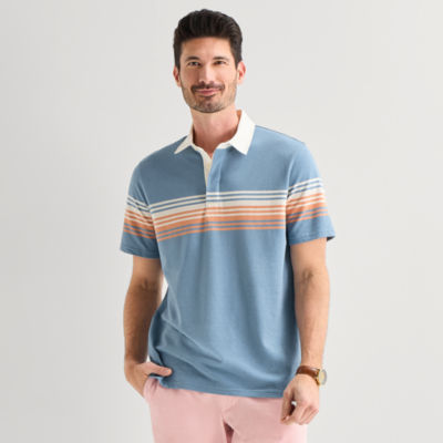 St. John's Bay Rugby Mens Classic Fit Short Sleeve Polo Shirt