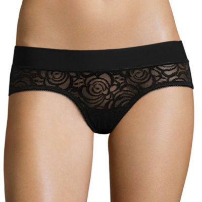 Flirtitude Lace Hipster PantyJCPenney, Color Black