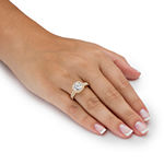 DiamonArt® Womens 2 1/2 CT. T.W. Cubic Zirconia 14K Gold Over Silver Halo Bridal Set