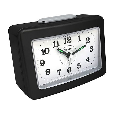 Westclox No Tick Loud Bell Analog Alarm Clock, One Size, Black