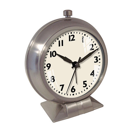 Big Ben Metal Case Bedside Alarm Clock With White Dial, One Size, Silver