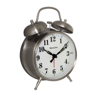 Big Ben Double Bell Alarm ClockJCPenney, Color Silver
