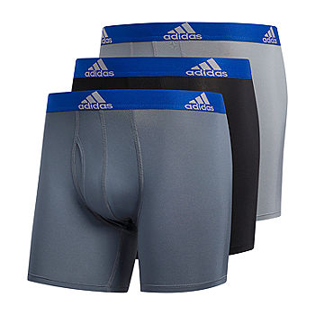 adidas Performance Mens 3 Pack Boxer Briefs, Color: Gray Black Blue -  JCPenney