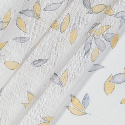 Fieldcrest Arden Floral Flutter Cotton Grommet Top Sheer Single Curtain Panel