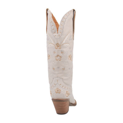 Dingo Women's Full Bloom Leather Stacked Heel Cowboy Boots