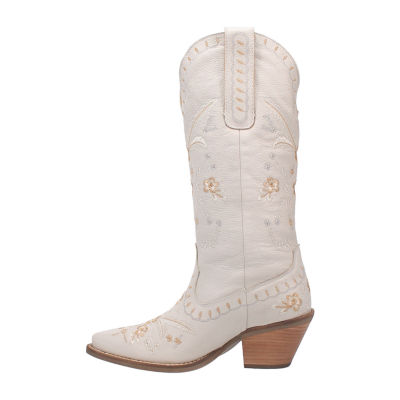 Dingo Women's Full Bloom Leather Stacked Heel Cowboy Boots