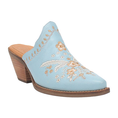  Womens > shoes > Mules-Dingo Women's Wildflower Leather Round Toe Mules