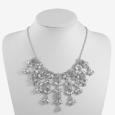 Monet Jewelry Silver Tone Silver Tone Statement Necklace
