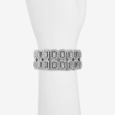 Monet Jewelry Timeless Silver Tone Womens Stretch Bracelet