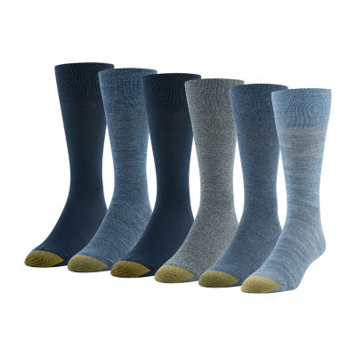 Gold Toe Cambridge Mens 6 Pair Crew Socks