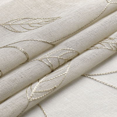 Regal Home Jaffa Grommet Top Embroidered Sheer Set of 2 Curtain Panels
