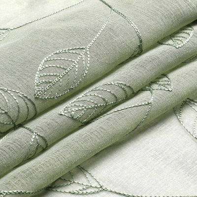 Regal Home Jaffa Grommet Top Embroidered Sheer Set of 2 Curtain Panels
