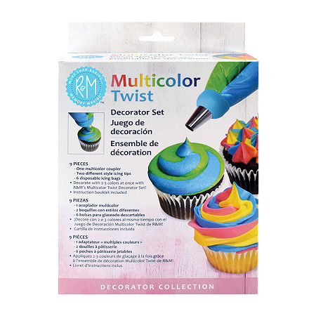 R&m International Llc Multicolor Twist 19-pc. Cake Decorating Kit In Multi