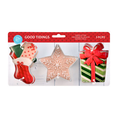 R&M International Llc Good Tidings 3-pc. Cookie Cutters