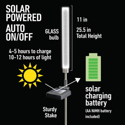 Bell + Howell Glimmer Sticks Solar Powered Landscape Lighting - Set of 4