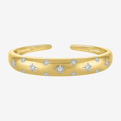 Diamond Addiction (G-H / Si2-I1) North Star Womens 1/2 CT. T.W. White Diamond 14K Gold Over Silver Cuff Bracelet