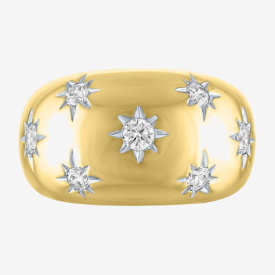 Diamond Addiction North Star (G-H / Si2-I1) 13MM 1/2 CT. T.W. Lab Grown White 14K Gold Over Silver Band