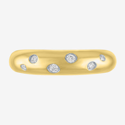 Diamond Addiction (G-H / I1-I2) 5MM 1/10 CT. T.W. Lab Grown White 14K Gold Over Silver Sterling Band