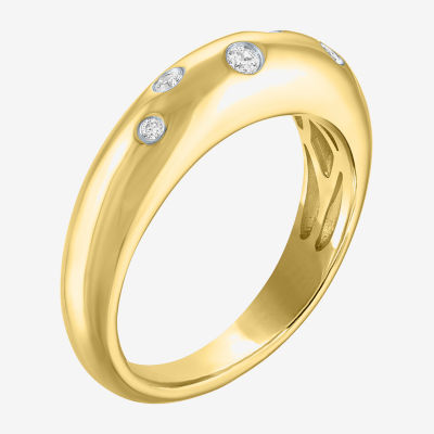 Diamond Addiction (G-H / I1-I2) 5MM 1/10 CT. T.W. Lab Grown White 14K Gold Over Silver Sterling Band