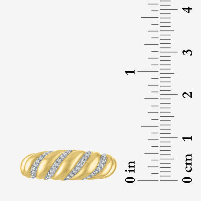 Diamond Addiction (G-H / I1-I2) 7MM 1/10 CT. T.W. Lab Grown White 14K Gold Over Silver Band