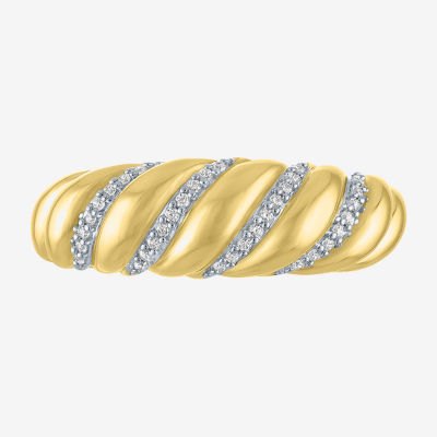 Diamond Addiction (G-H / I1-I2) 7MM 1/10 CT. T.W. Lab Grown White 14K Gold Over Silver Band