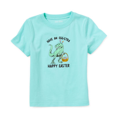 Okie Dokie Toddler & Little Boys Crew Neck Short Sleeve Graphic T-Shirt