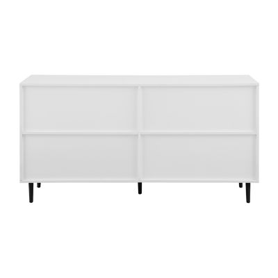 Mcm Faux Bookmatch Tv Stand