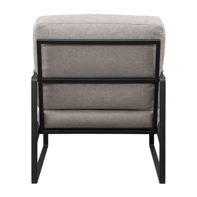 Contemporary Metal Arm Accent Chair