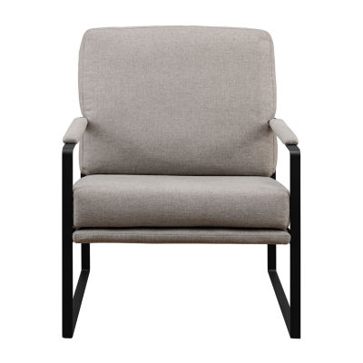 Contemporary Metal Arm Accent Chair