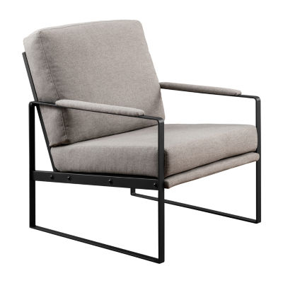Contemporary Metal Arm Accent Chair