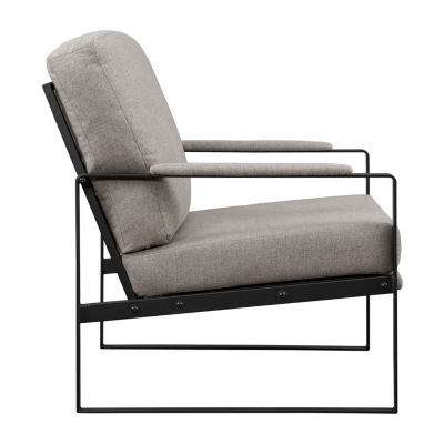 Contemporary Metal Arm Accent Chair