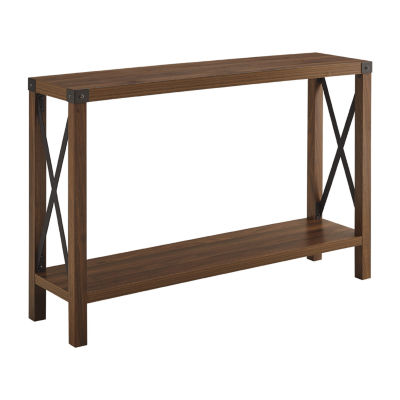 Farmhouse Rustic Wood Entryway Table