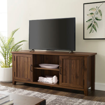 Farmhouse 2-Door Simple Rustic TV Stand