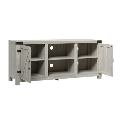 58" Barn Door TV Stand with Side Doors