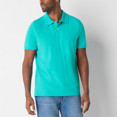 St. John's Bay Premium Stretch Mens Classic Fit Short Sleeve Polo Shirt