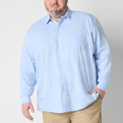 Stafford Big and Tall Ultra Comfort Mens Regular Fit Long Sleeve Dress Shirt