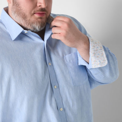 Stafford Big and Tall Ultra Comfort Mens Regular Fit Long Sleeve Dress Shirt