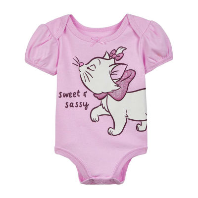 Baby Girls Marie Crew Neck Short Sleeve Bodysuit
