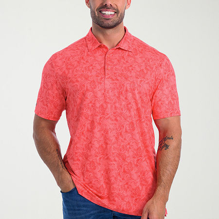 Antigua Spring 2025 Mens Short Sleeve Polo Shirt, Medium, Orange