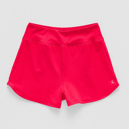 Xersion Little & Big Girls Stretch Fabric Mid Rise Pull-On Short, Large (14), Pink