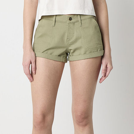 Arizona Womens Low Rise Shortie Short-Juniors, 00, Green