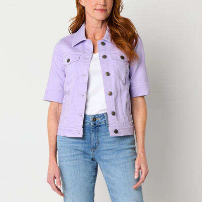 St. John's Bay Midweight Denim Womens Jacket