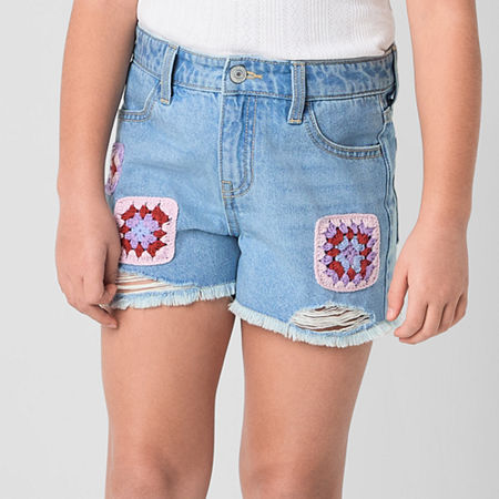 Thereabouts Little & Big Girls Shortie Short, 12, Blue