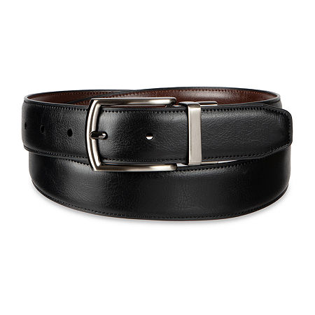 Haggar Leather 32mm Dress Mens Belt, Large, Black