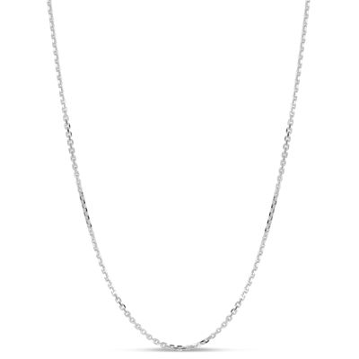 Made in Italy Sterling Silver Inch Solid Mariner Chain Necklace