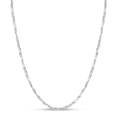 Made in Italy Sterling Silver 20 Inch Solid Braid Chain Necklace