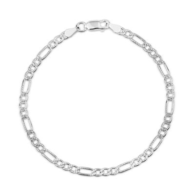 Made in Italy Sterling Silver 7 Inch Solid Figaro Chain Bracelet - JCPenney