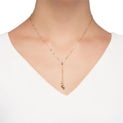 Gold Addiction Womens 14K Gold 18 Inch Y Necklace